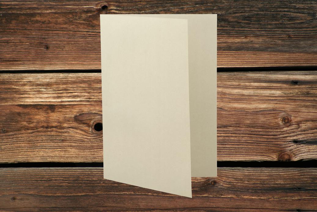 Klappkarten 148/297x210 mm (A5) hochdoppelt Recylling PaperWise 226 g/qm